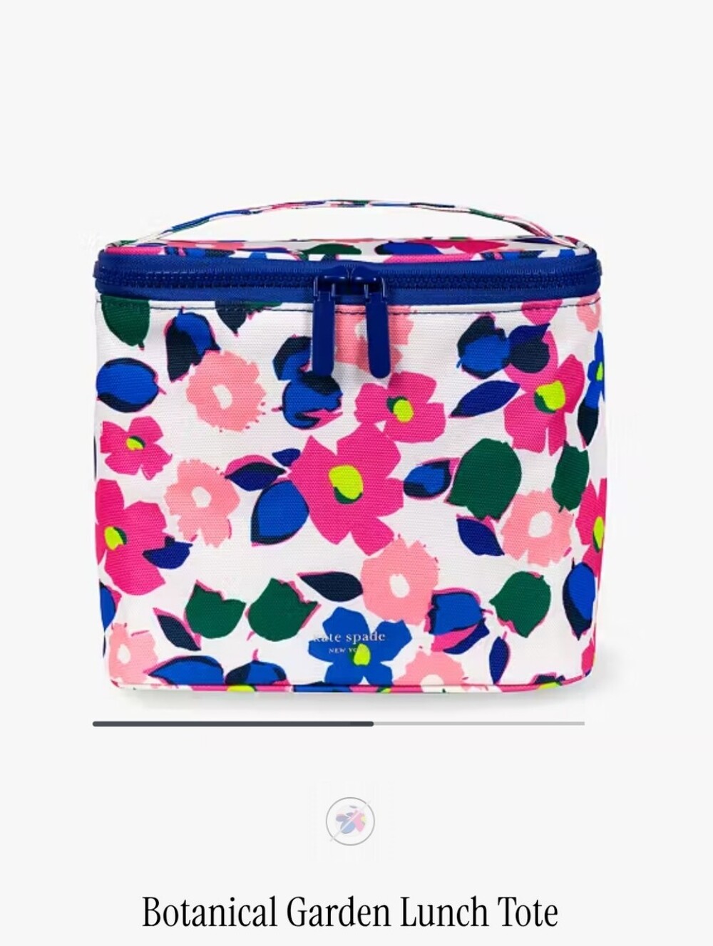NWOT KATE SPADE Botanical Garden Colorful Floral Lunch Tote
